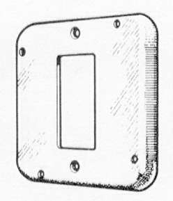 Mulberry; Cover; Material: Steel; Finish: Powder Coated; Shape: Square Raised; Size: 4-11/16 IN Width X 4-11/16 IN Height, 1/2 IN Raised; Old Number: 72RGFI; Configurations: 1 GFCI Receptacle