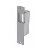 This mortise type door opener is a dependable long service device, providing the security and convenience of remote control door-lock operation.  The unit flush mounts in place of the regular door stroke plate.  Ideal for narrow door sites.  Fits left and right hand doors.  Door remains unlocked (with current off) until energized through a timer or manual switch.