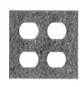 Wallplate, Matte Finish, Number of Gangs: 2, Cutout: (2) Duplex Receptacle, Material: Steel, Color: Hammered Black