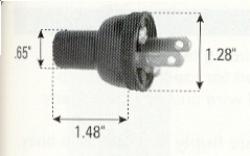 CORD END 15A 2PRONG MALE NOCLA (EACH)