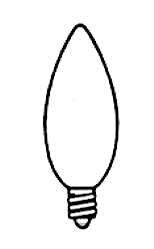 LAMP 40W CANDELAB TORPEDO CLEA (EACH)