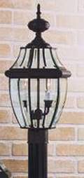 POST LAMP BLACK 2-60W CAND (EACH)